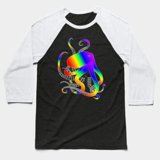 Rainbow octopus for black merch Baseball T-Shirt